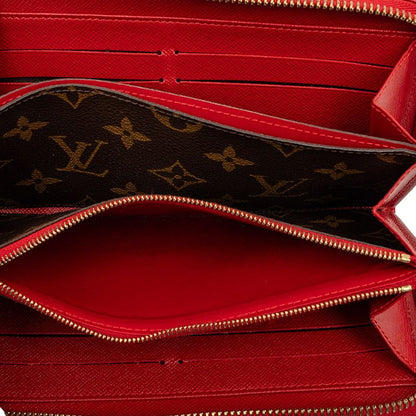 Louis Vuitton Monogram Zippy Wallet Retiro Brown Cerise Leather