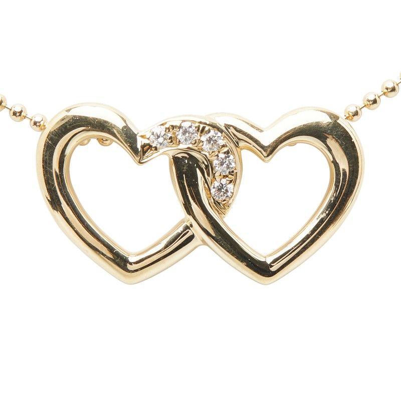 Dior Heart Motif Pendant Necklace 18K Yellow Gold