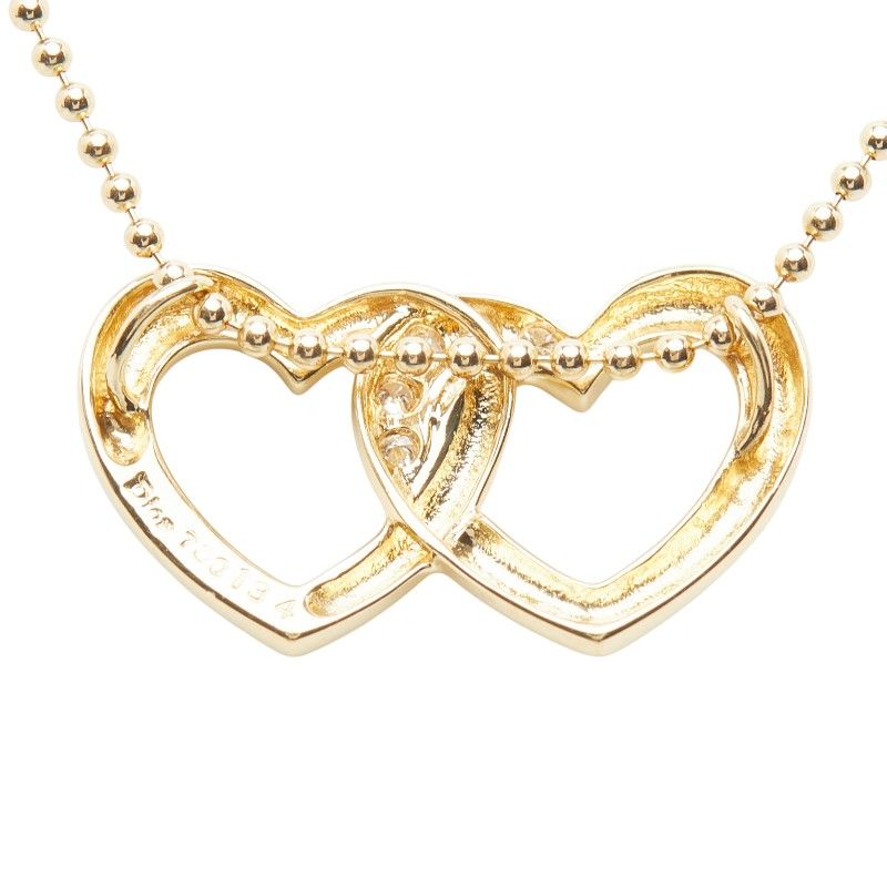 Dior Heart Motif Pendant Necklace 18K Yellow Gold