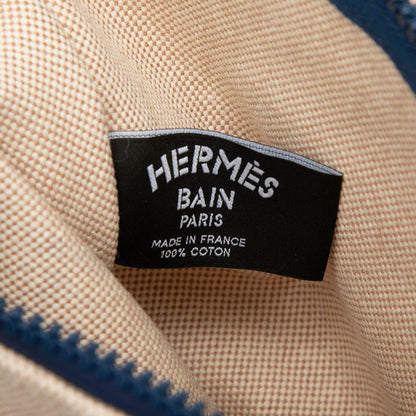Hermes Ne Marant Beige Orange Navy Cotton Pouch