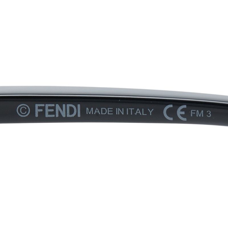 Fendi Logo Bro Type Cat Eye Sunglasses FF S Black Plastic Metal