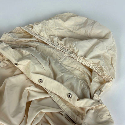 Moncler Logo Mountain Hoodie Hood Coat Jacket Polyester Ivory
