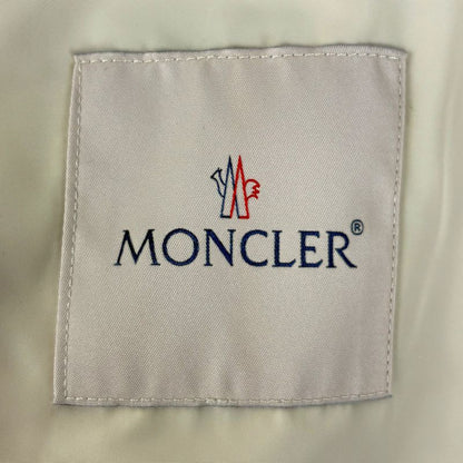 Moncler Logo Mountain Hoodie Hood Coat Jacket Polyester Ivory