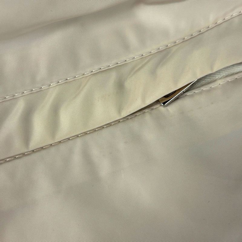 Moncler Logo Mountain Hoodie Hood Coat Jacket Polyester Ivory