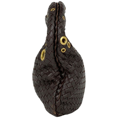 Bottega Veneta Intrecciato Shoulder Bag Leather Brown