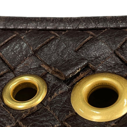 Bottega Veneta Intrecciato Shoulder Bag Leather Brown