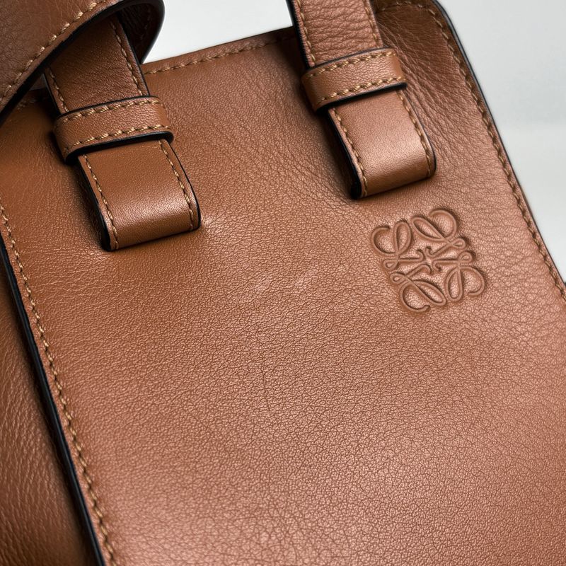 Loewe Hammock Small Anagram 2-Way Shoulder Bag Leather Brown