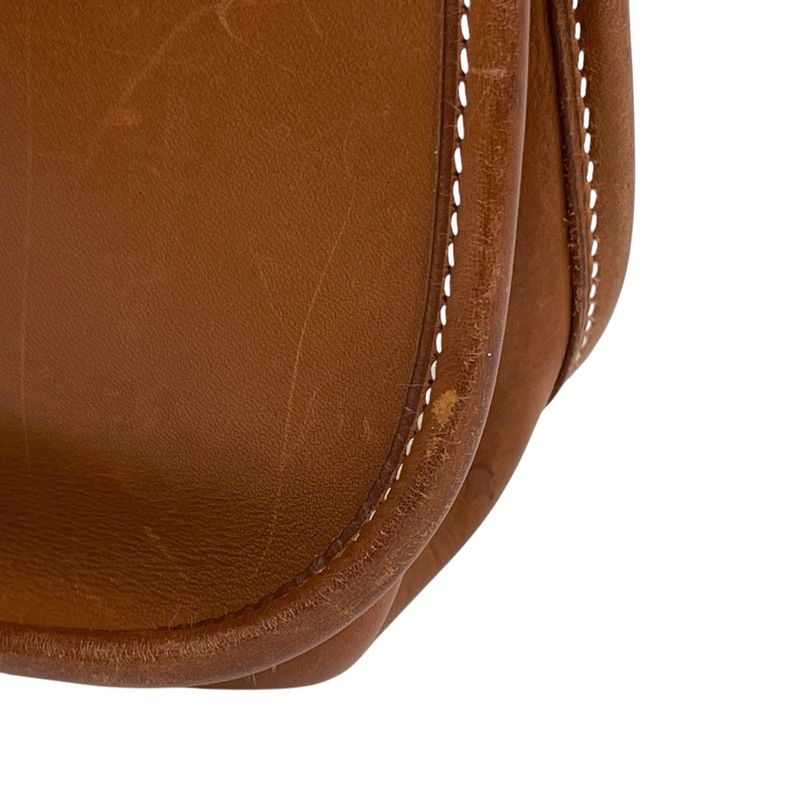 Hermes Evelyne 1 PM Perforated Logo Shoulder Bag Ever Calf Brown