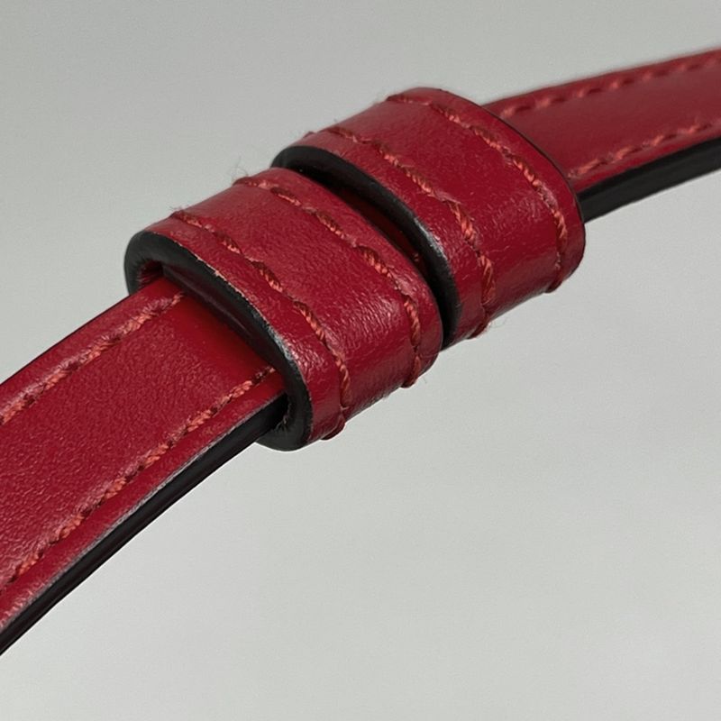 Gucci Zumi Chain Shoulder Bag 2-Way Leather Red