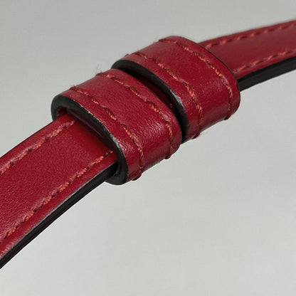 Gucci Zumi Chain Shoulder Bag 2-Way Leather Red