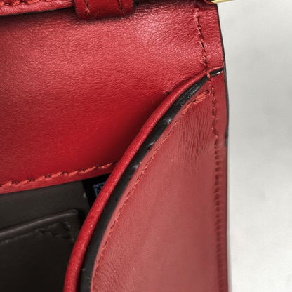 Gucci Zumi Chain Shoulder Bag 2-Way Leather Red