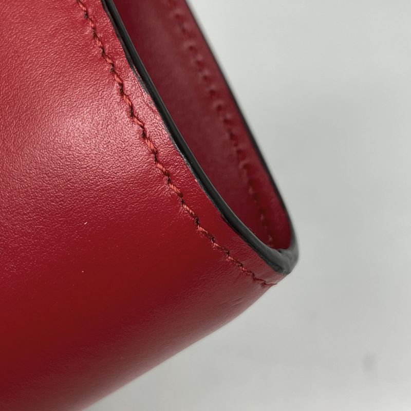 Gucci Zumi Chain Shoulder Bag 2-Way Leather Red