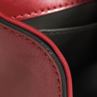 Gucci Zumi Chain Shoulder Bag 2-Way Leather Red