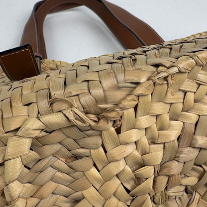 Loewe Basket Bag Anagram Palm Leaf Handbag Raffia Natural Brown