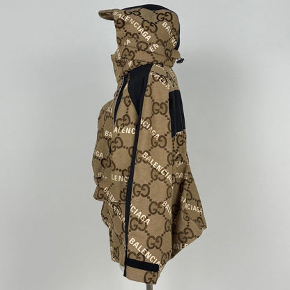 Gucci Jumbo GG Jacket Hacker Project Hood Beige Black