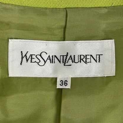 Saint Laurent Yves Collarless Coat A-line Hair