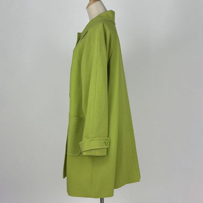 Saint Laurent Yves Collarless Coat A-line Hair