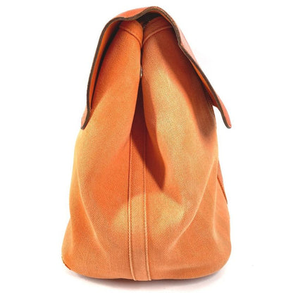 Hermes Handbag Valparaiso MM Toile Chevron Orange