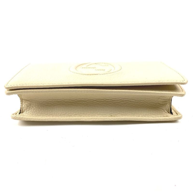 Gucci Wallet Interlocking Soho Leather Ivory