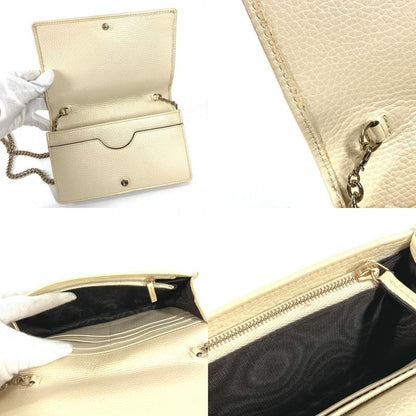 Gucci Wallet Interlocking Soho Leather Ivory