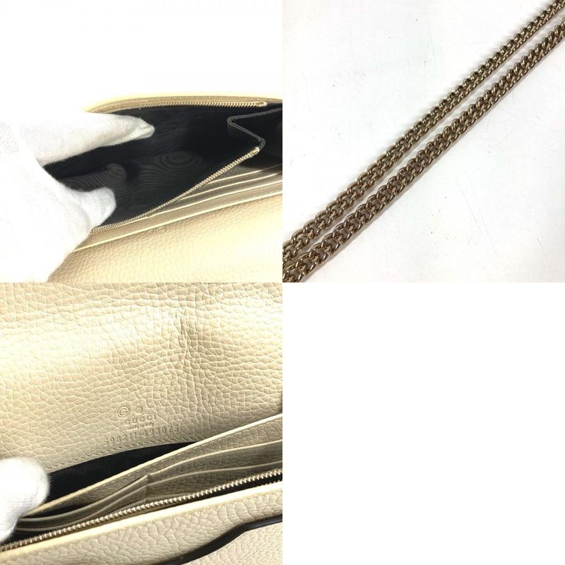 Gucci Wallet Interlocking Soho Leather Ivory