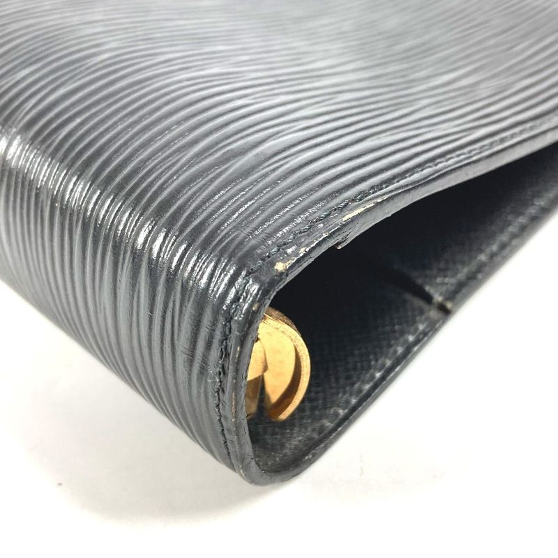 Louis Vuitton Notebook Cover Agenda MM Epi Leather Black