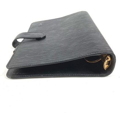Louis Vuitton Notebook Cover Agenda MM Epi Leather Black