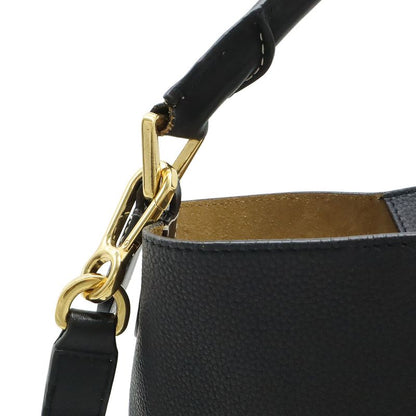 Loewe Anagram T Bucket Small 2-Way Shoulder Bag Leather Black Navy
