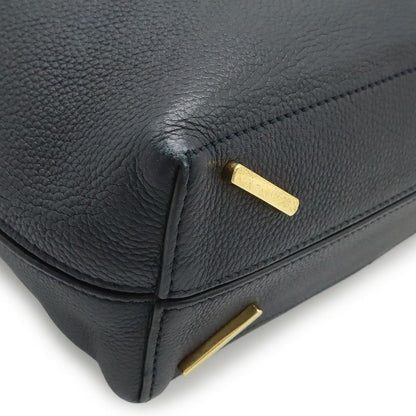 Loewe Anagram T Bucket Small 2-Way Shoulder Bag Leather Black Navy