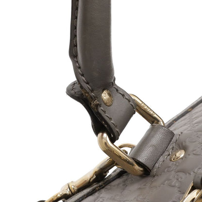 Gucci Micro Guccissima Tote 2-Way Shoulder Bag Leather Gray Gold