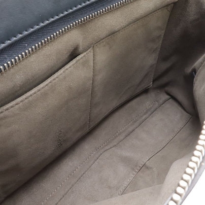 Fendi Com 2-Way Shoulder Bag Leather Navy Blue