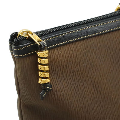Loewe Velazquez Tote Shoulder Bag Large Bicolor Nubuck Leather Brown Black