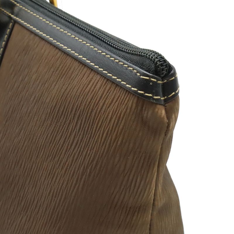 Loewe Velazquez Tote Shoulder Bag Large Bicolor Nubuck Leather Brown Black
