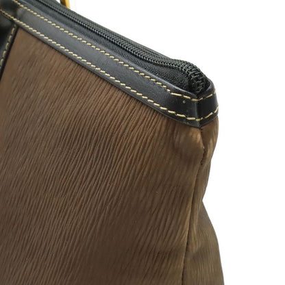 Loewe Velazquez Tote Shoulder Bag Large Bicolor Nubuck Leather Brown Black