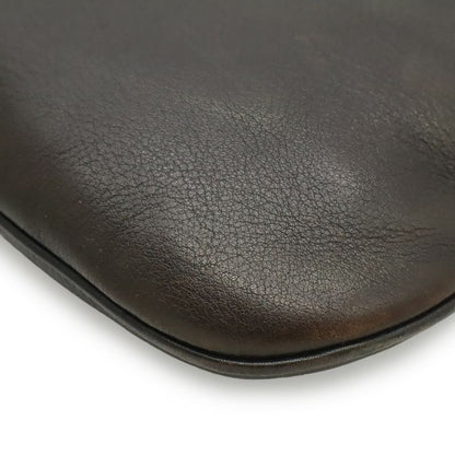 Loewe Anagram Shoulder Bag Crossbody Depth Leather Dark Brown Black Silver