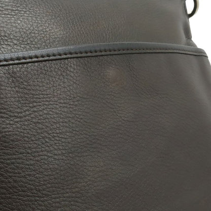 Loewe Anagram Shoulder Bag Crossbody Depth Leather Dark Brown Black Silver