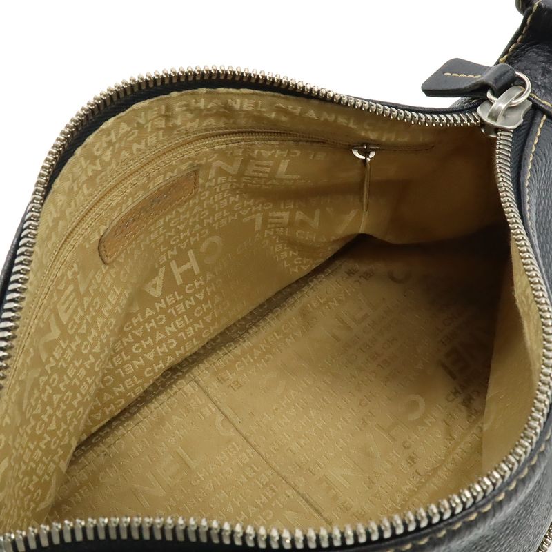 Chanel Logo Shoulder Bag Fringe Tassel