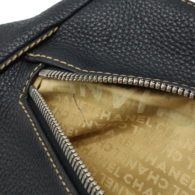 Chanel Logo Shoulder Bag Fringe Tassel