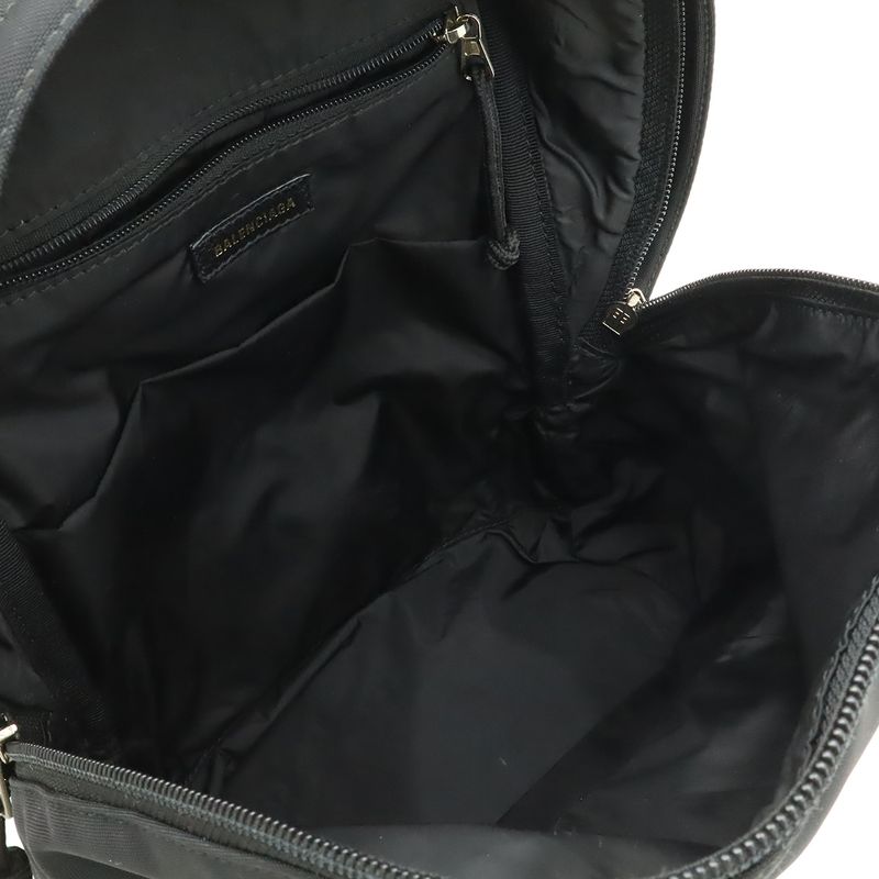Balenciaga Wheel Backpack Nylon Canvas Black Navy White