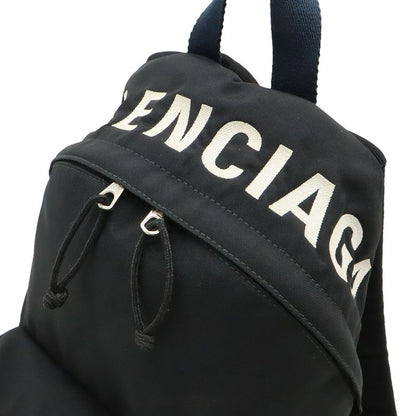 Balenciaga Wheel Backpack Nylon Canvas Black Navy White
