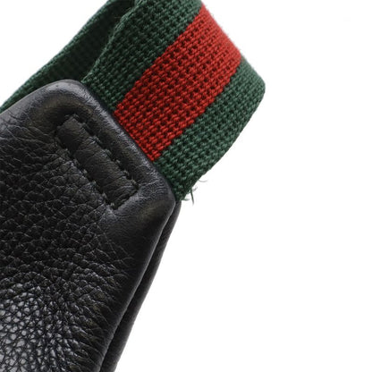 Gucci Print Sherry Pouch Black Green Red