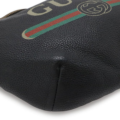 Gucci Print Sherry Pouch Black Green Red