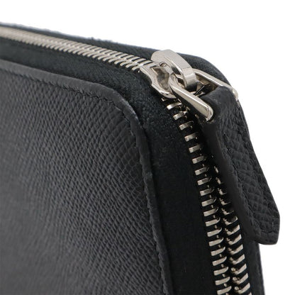 Bvlgari Man Zip Wallet Around Leather Black