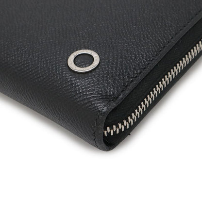 Bvlgari Man Zip Wallet Around Leather Black