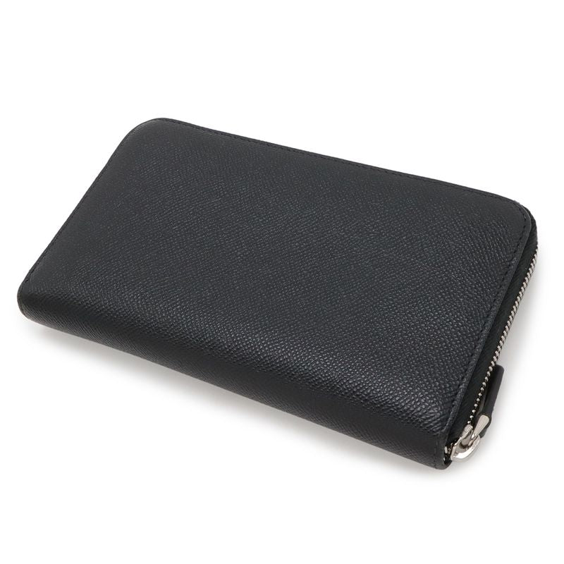 Bvlgari Man Zip Wallet Around Leather Black