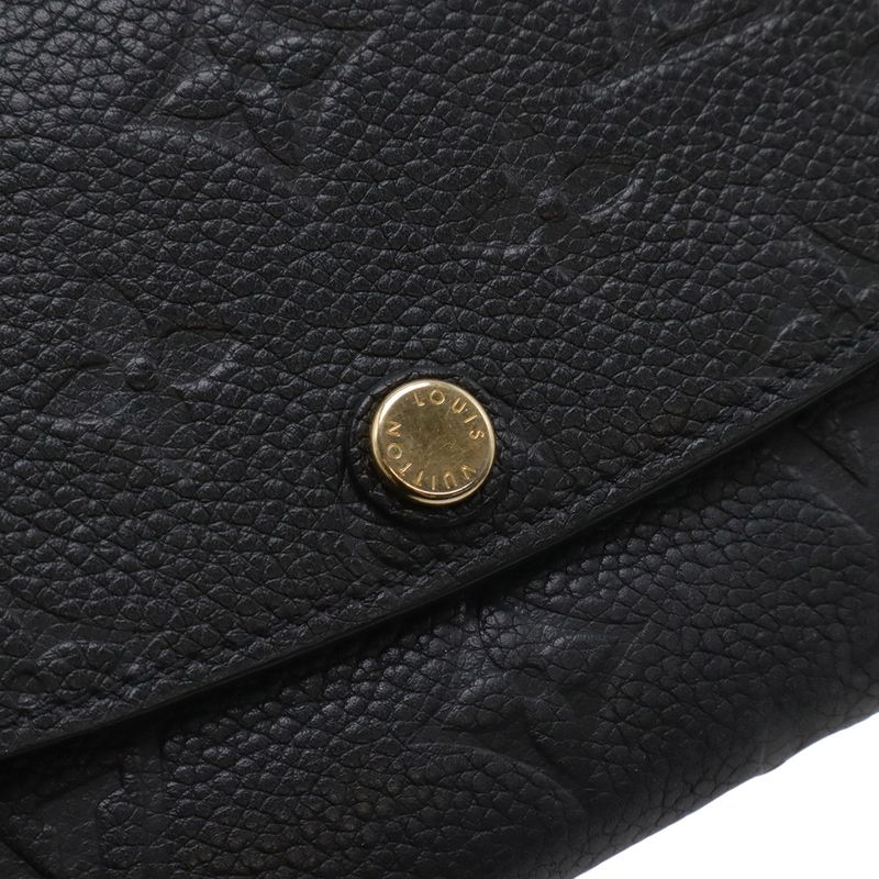 Louis Vuitton Monogram Empreinte Portefeuille Emily Bifold Wallet Noir Black