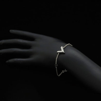 Louis Vuitton Bracelet Essential LV Circle Metal Silver