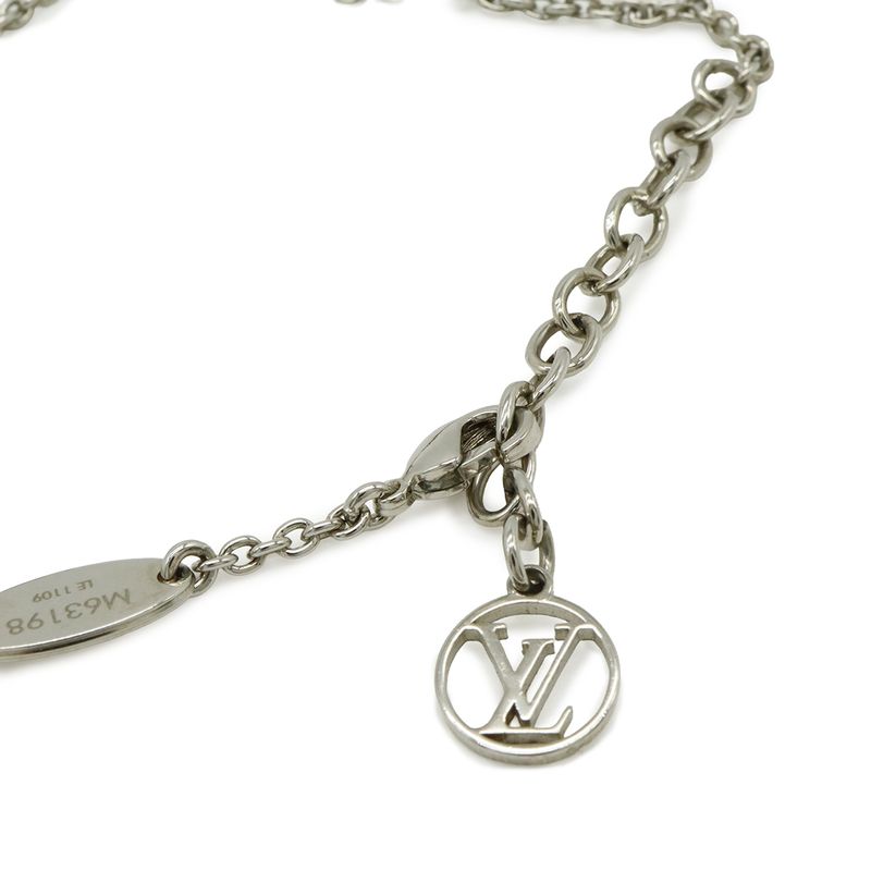 Louis Vuitton Bracelet Essential LV Circle Metal Silver