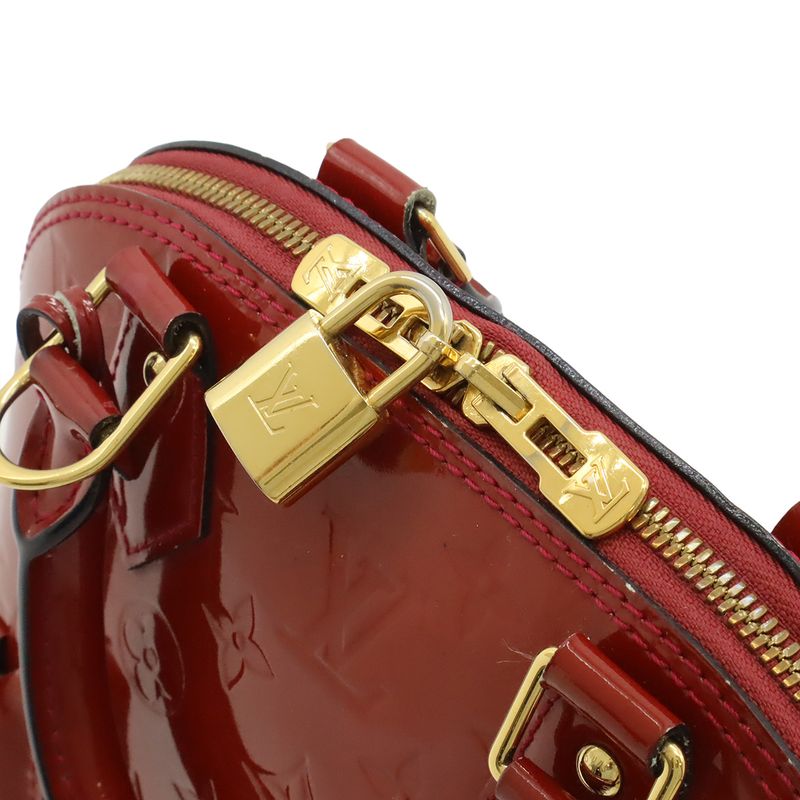 Louis Vuitton Monogram Vernis Alma BB Mini Bag 2-Way Rose Indien