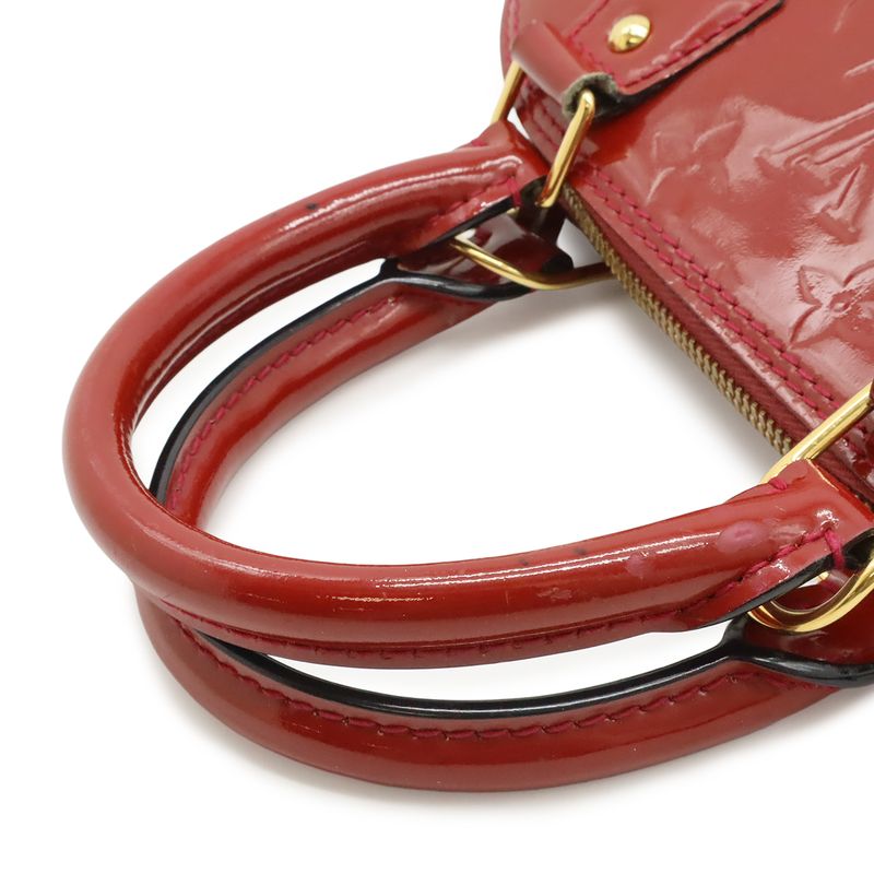 Louis Vuitton Monogram Vernis Alma BB Mini Bag 2-Way Rose Indien